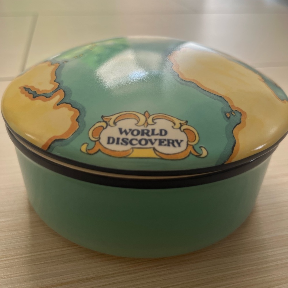 Tiffany & Co. Tauck World Discovery Map France Porcelain Trinket Box/Lidded Dish